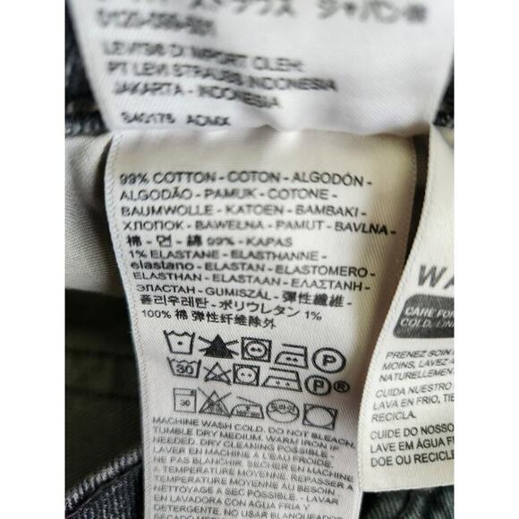 Levis Wedgie Straight womens 30 button fly black/gray classic premium denim - Picture 7 of 10